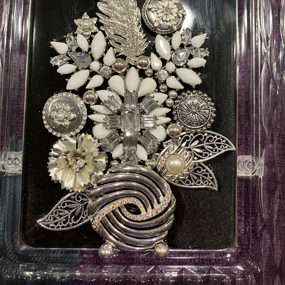 ORIGINAL JEWELRY ART COLLAGE IN GLASS FRAME. UNIQUE HANDMADE OOAK GIFT 💝 IDEA - Picture 12 of 14